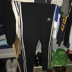 Adidas three strip leggings